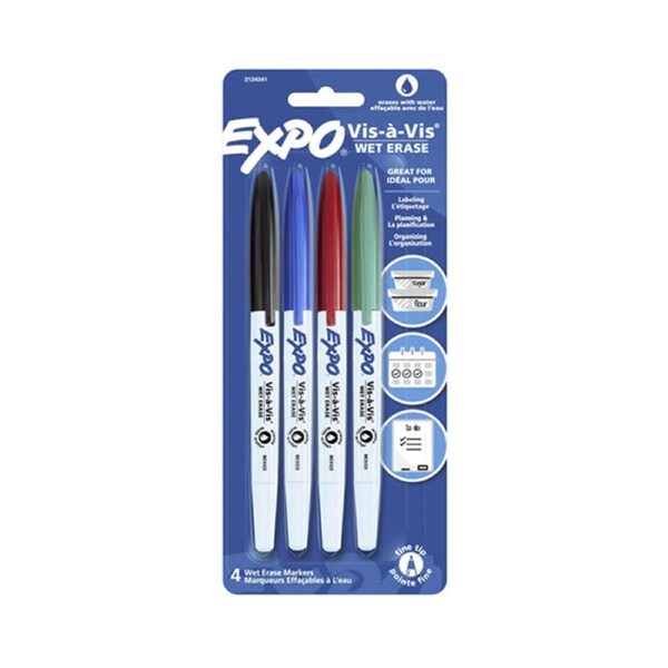 Expo Wb Marker Wet Erase Pk4 Bx6