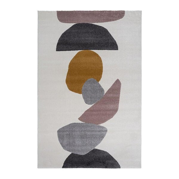 Rose Gold Contemporary Sevilla Stack Style Rug 240Cmx330Cm