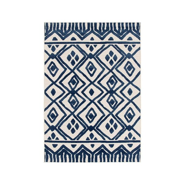 Mambo Traditional Pattern Blue White Rug 200Cmx290Cm