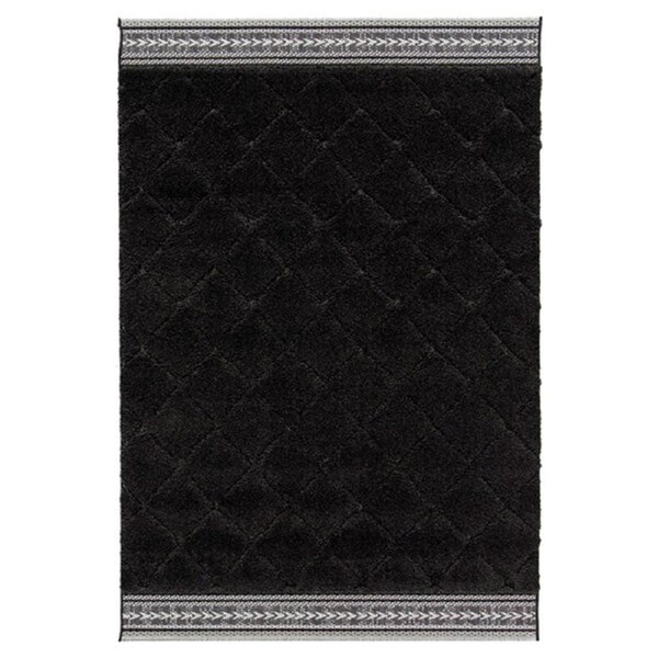 Black Fara Sophisticated Rug 200Cmx290Cm