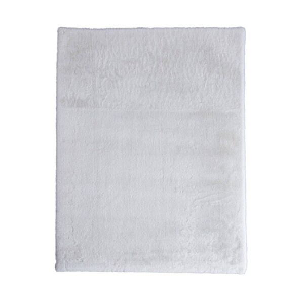 Soft Polyester Pony White Rectangle Rug 80Cmx250Cm