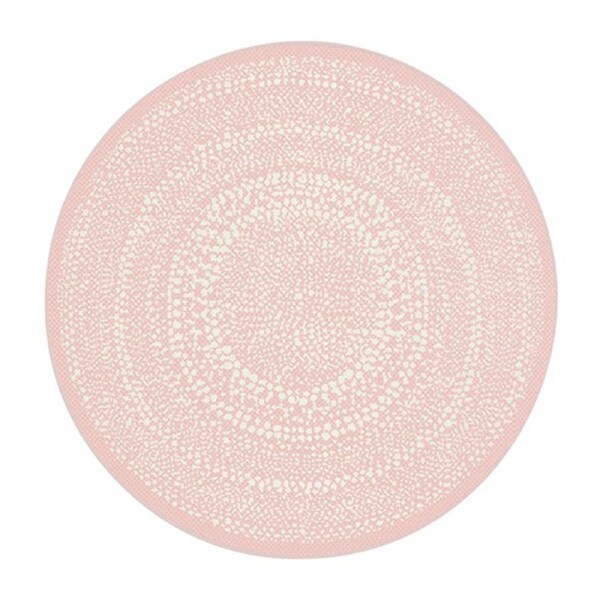 Pink Round Rug 120Cm Round