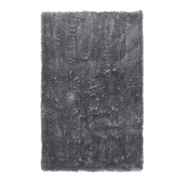Foxy Silver Grey Shag Rug 160Cm X 230Cm