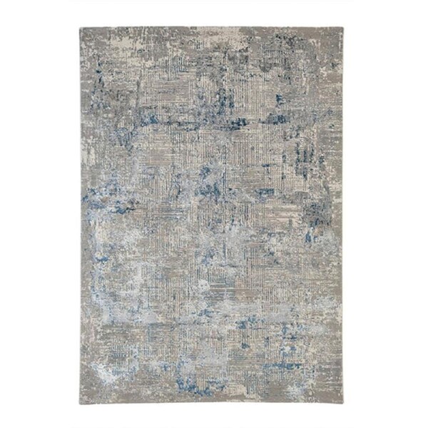 Ivory Floor Rugs With A Traditional Floral Blue And Grey 240 X 330Cm
