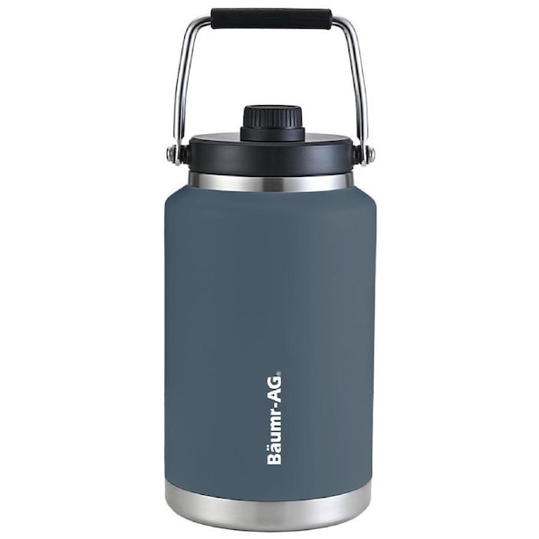 Baumr-AG 3.8L Double Wall Insulated Stainless Steel Water Bottle, Drink Jug with Handle, Blue
