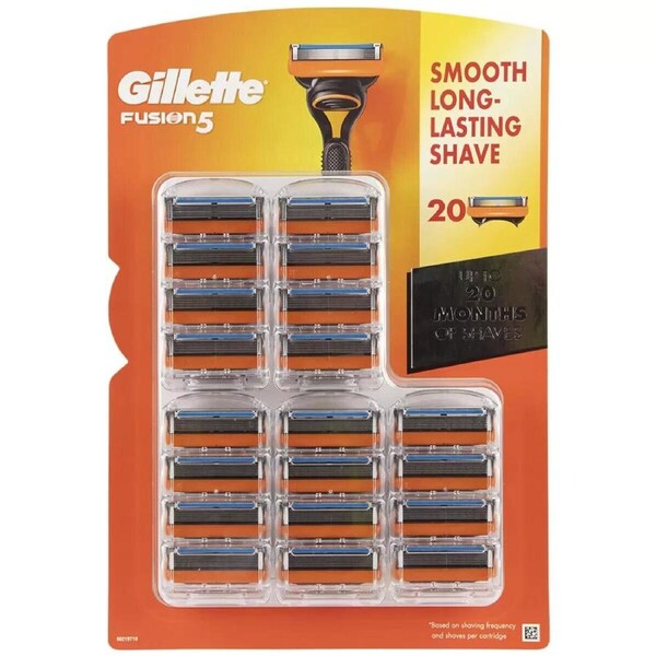 Gillete Fusion 5 Manual Razor Blade Refill Cartridges 20 Pack
