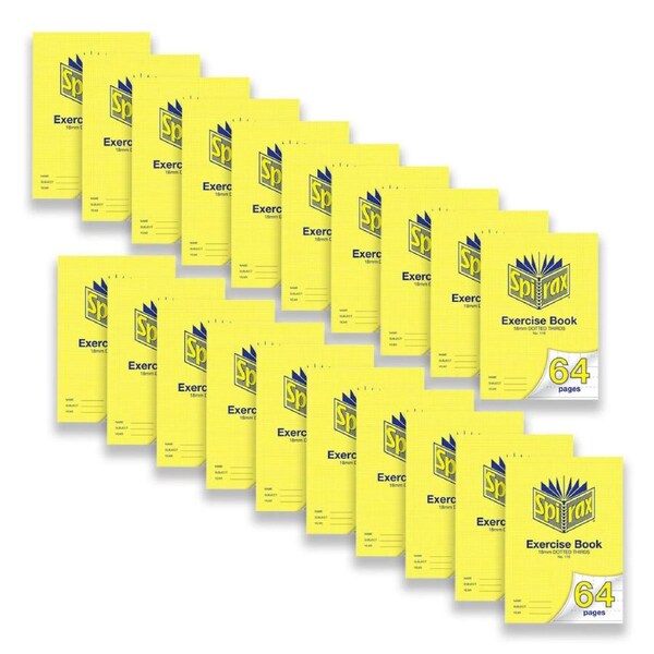 20pc Spirax 974 Binder Book A4 18mm Dotted 64-Pages Writing School Stationery