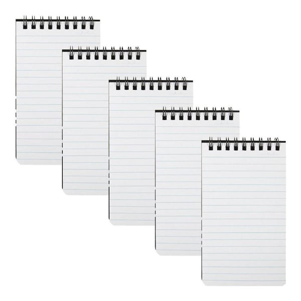 5pc Spirax P541 PP Notebook/Notepad 7mm Ruled 96-Pages Writing Stationery Black