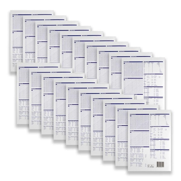 20pc Spirax P130 Grid Book A4 10mm 48-Pages Writing Notebook Stationery Red