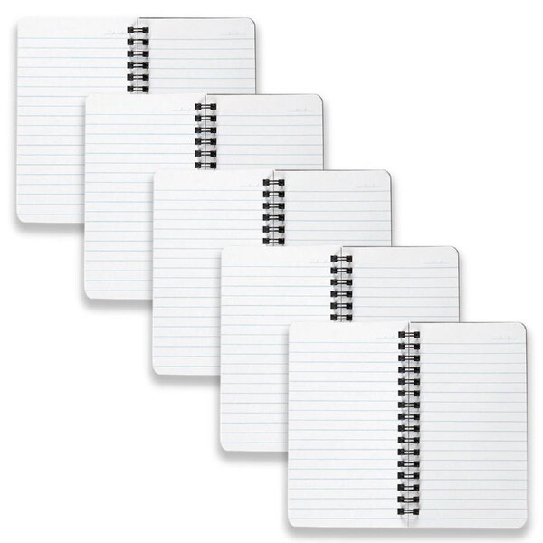 5pc Spirax P561 Notebook 147x87 7mm Ruled Paper 96-Pages Writing Stationery BLK