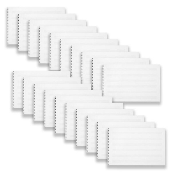 20pc Spirax 569 Music & Theory Spiral 152x248mm 18 Leaf/36-Pages Stationery YLW