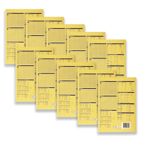 10pc Spirax 162 Project Book 18mm Dotted Thirds 64-Page Notebook Stationery YLW