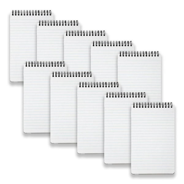 10pc Spirax P563a Writing PP Notebook/Notepad School Stationery 200-Pages Black