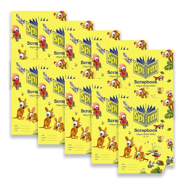 10pc Spirax 977 Super Size Blank Scrapbook School Stationery 100GSM 64-Pages