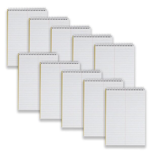 10pc Spirax 566A Stenographers Note Pad Notebook Stationery 200-Pages Yellow
