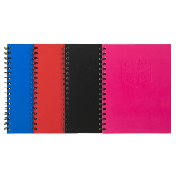 5pc Spirax 511 Hard Cover Notebook Writing Stationery Twin Wire 200-Pages Assort