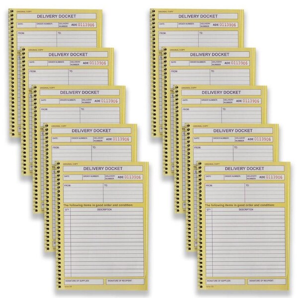 10pc Spirax 556 Delivery Book Spiral Office Notebook Writing Stationery 50-Pages