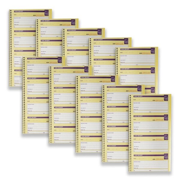 10pc Spirax 553 Cash Receipt Book Carbonless Writing/Listing Stationery 80-Pages