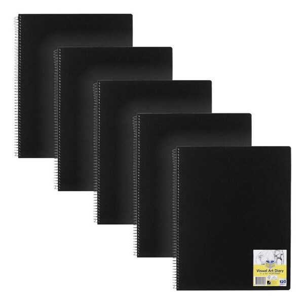 5pc Spirax Visual Art Diary Writing/Drawing Stationery Spiral Notebook 120-Pages