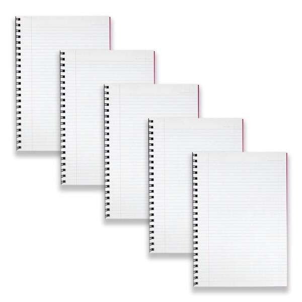5pc Spirax 512 Hard Cover A4 Spiral Notebook Writing Stationery 200-Pages Pink
