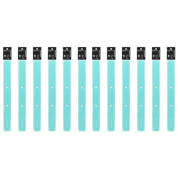 2x 6pc Colourhide 30cm Bindermate Ruler Bookmark For Ring Binder/Arch Files Aqua