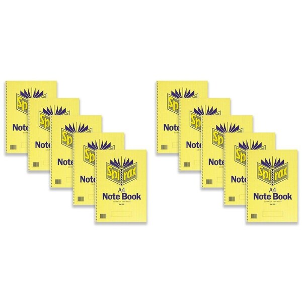 2x Spirax 595 Spiral A4 Notebook Office/School Paper Writing Stationery 120Pgs