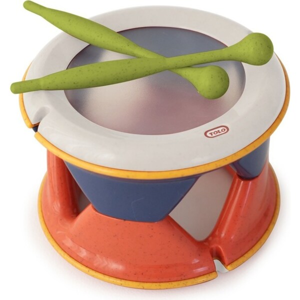 Tolo Toys Bio Plastic 17cm Classic Drum w/2-Drumsticks Kids/Toddler Toy 18m+