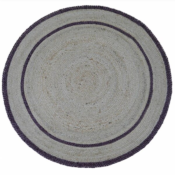 200Cm Courtney Purple Circle Rug