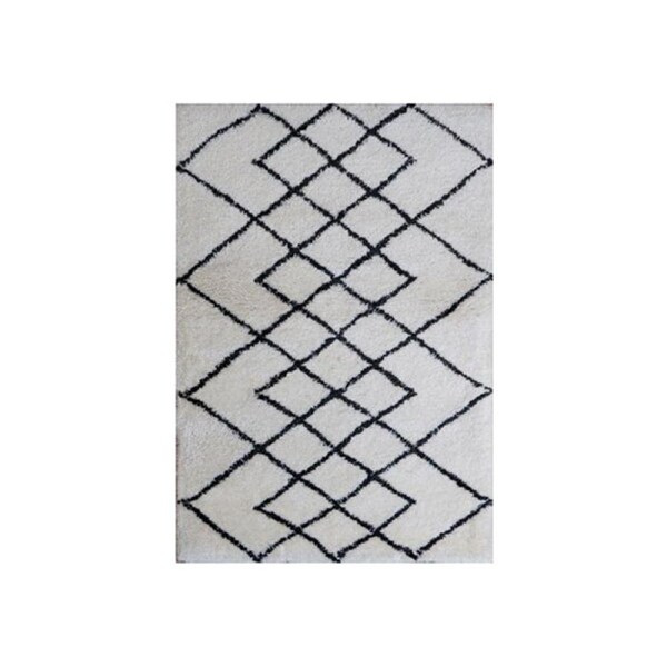 Whirl Ivory Charcoal Rug 115X225Cm