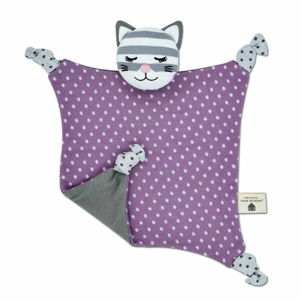 Organic Farm Buddies Cotton 30.5cm Blankie/Blanket Maude The Kitty Baby 0m+