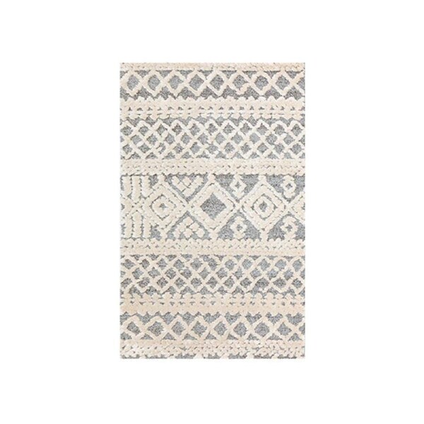 Armada White Light Grey Rug 80X320Cm
