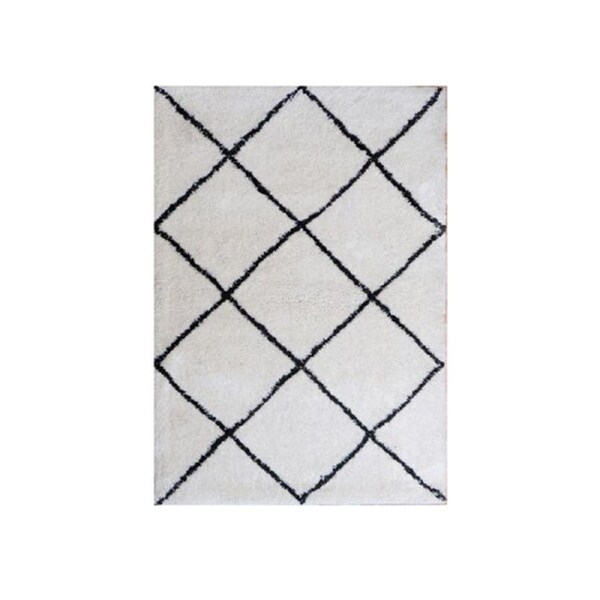 Billow Ivory Charcoal Rug 155X225Cm