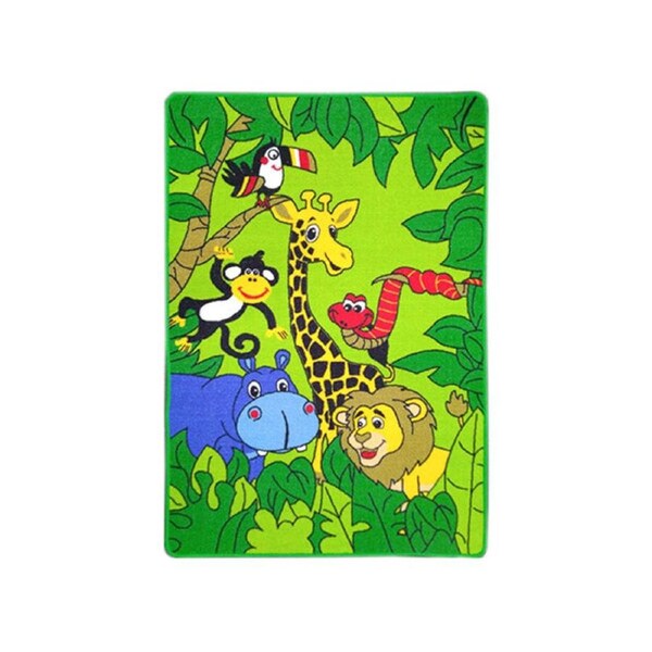 Playmat Zoo Animals Rug 94X133Cm