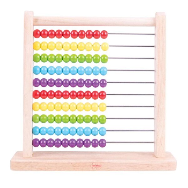 Bigjigs Toys Wooden Abacus Counting Kids/Children Learning/Educational Toy 18m+