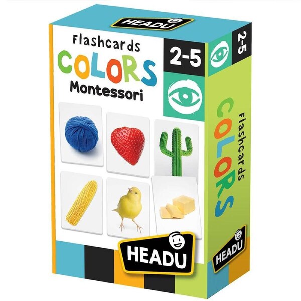 Headu Montessori Flashcards Colours Kids Fun Activity Learning Game Set 2-5y