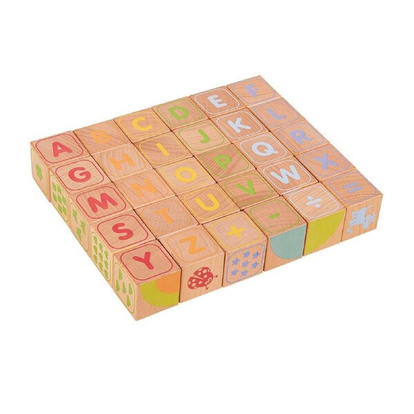 30pc New Classic Toys ABC Alphabet Blocks Kids Wooden Toy Fun Learning Play 2+
