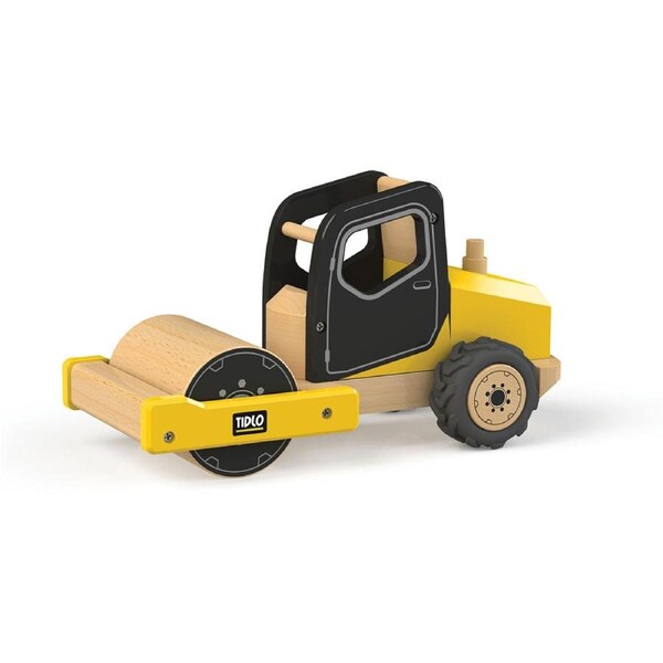 Tidlo Road Roller Figure 27cm Wooden Toy Kids Fun Interactive Pretend Play 3+