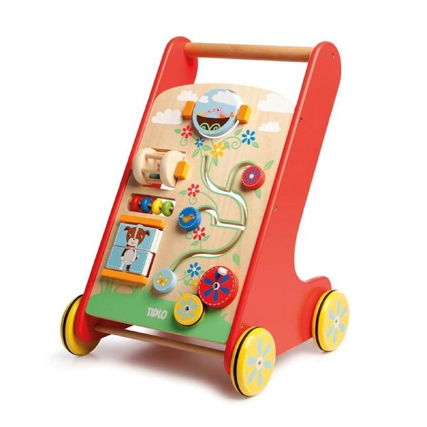 Tidlo Activity Walker Wooden Educational Toy Kids/Toddler Sensory Play 12m+