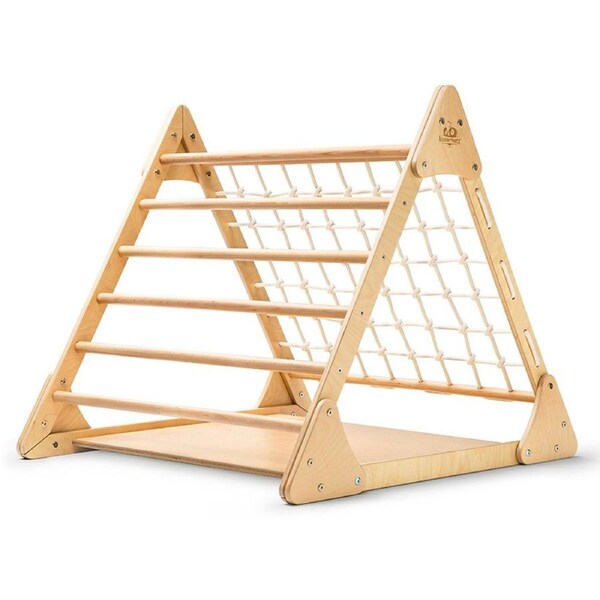 Kinderfeets 89cm Wooden Pikler Kids/Children Triple Climber Triangle Large 1y+