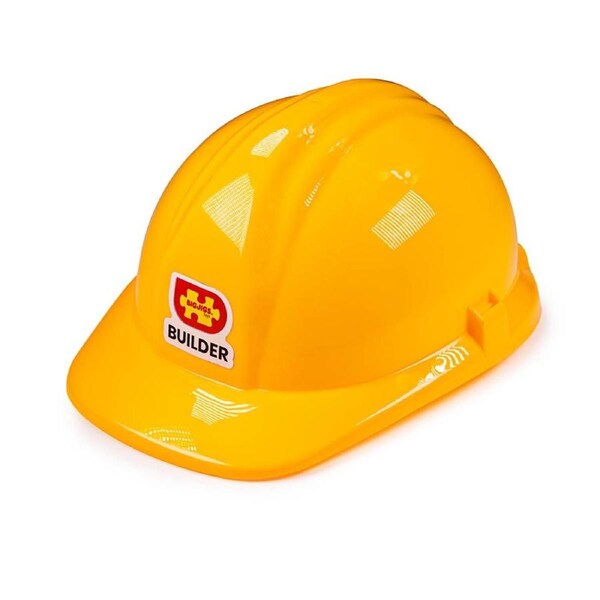 Bigjigs Toys 53-56cm Builder's Helmet Kids/Children Pretend Play Toy Yellow 3y+