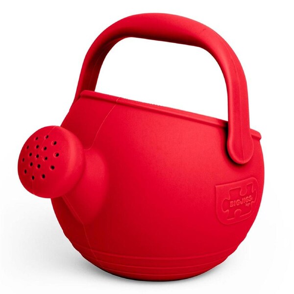 Bigjigs Toys 19cm Silicone Watering Can Kids/Children Play Toy Cherry Red 18m+