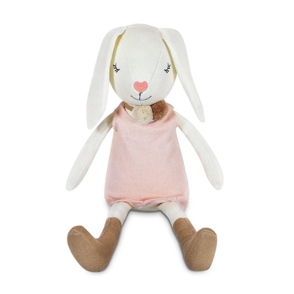 Apple Park Cotton 42cm Charlotte Bunny Organic Knit Kids Plush Cuddle Toy 0+