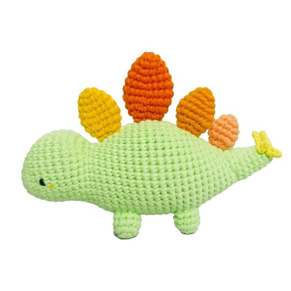 Bobi Craft Cotton 18cm Stegosaurus Soft Rattle Kids/Baby Animal Plush Toy 3y+