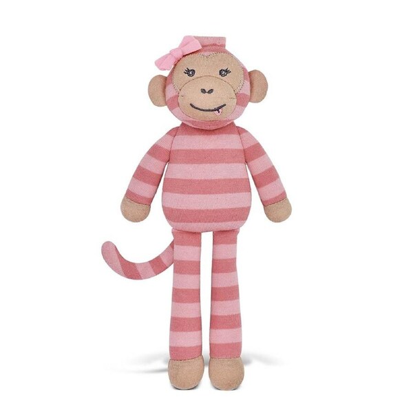 Organic Farm Buddies 20cm Maggie the Monkey Small Buddy Plush Animal Toy 0+