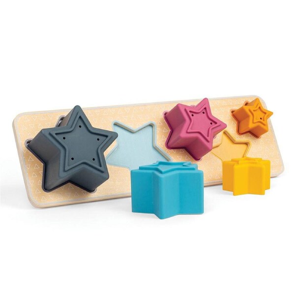 6pc Bigjigs Toys Shooting Star Sorter Kids/Children Wooden Sensory Toy 12m+