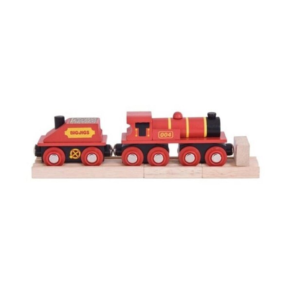 Bigjigs Rail 19cm Big Red Engine Kids/Children Collectible Wooden Toy Set 3y+