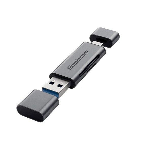 Simplecom Cr402 Superspeed Usb C And Usb A Sd Microsd Card Reader