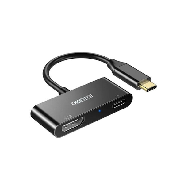 Choetech Usb C To Hdmi Adapter With 60W Pd Charging Port