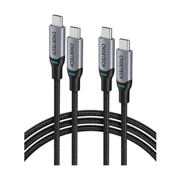 2 Pack Choetech 100w Usb C Braided Fast Charging Cable