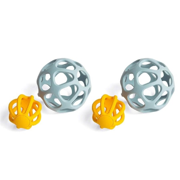 2x 2pc Bigjigs Toys Silicone Activity Balls Baby/Toddler Sensory Play Toy 12m+